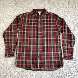 Carbon 2 Cobalt Shirt Men's Medium Plaid Flannel Button Up Lined Mid Weight‎